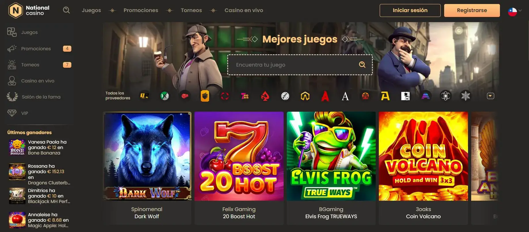 Casino National con depósito y retirada a través de Visa National Casino